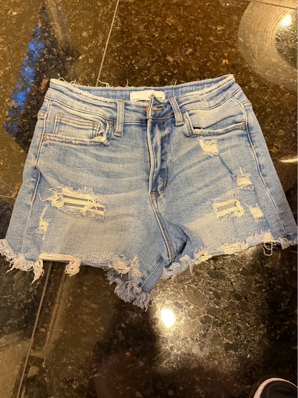EUC - Vervet - Classic Distressed Blue Denim Shorts - Women's Small